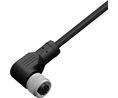 Cordset, M12 Socket - Bare End, 8 Conductors, 2m, IP67, Black